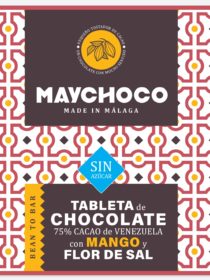 CHOCOLATE 75% CACAO DE VENEZUELA CON MANGO Y FLOR DE SAL `SIN AZUCAR´
